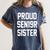 2019 Senior Sister SEN19R Class Graduation Party T Shirt Women's Comfort Colors T-Shirt Denim