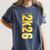 2K26 Class Of 2026 Graduation College Senior Back To School Premium Tri-Blend Women's Comfort Colors T-Shirt Denim