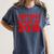 & Red Class Of 2018 Senior Graduation T Shirt Women's Comfort Colors T-Shirt Denim