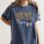 Army National Guard Papa Army National Guard Graduation Papa Women's Comfort Colors T-Shirt Denim