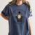 Boys Girls Preschool Graduate Sloth Graduation Cap Women's Comfort Colors T-Shirt Denim
