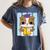 Bulldog Anime Pup Graduation Women's Comfort Colors T-Shirt Denim