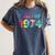 Class Of 1974 School Reunion College Highschool Graduation Women's Comfort Colors T-Shirt Denim