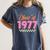 Class Of 1977 School Graduation Meetup Reunion Women's Comfort Colors T-Shirt Denim