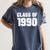 Class Of 1990 High School College Graduation Reunion Women's Comfort Colors T-Shirt Denim