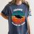 Class Of 2021 Done Senior Graduation Retro Sunset Women's Comfort Colors T-Shirt Denim