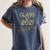 CLASS Of 2021 Gold Bokeh Confetti Fun Graduation Women's Comfort Colors T-Shirt Denim