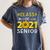 Class Of 2021 Senior Graduation Sunflower Women's Comfort Colors T-Shirt Denim