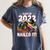 Class Of 2022 Monster Truck Graduation Cap Retro Sunset Boy Women's Comfort Colors T-Shirt Denim