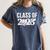 Class 2023 Graduation Senior Baseball Player Women's Comfort Colors T-Shirt Denim