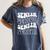 Class Of 2024 High School Senior Graduation Groovy Wave Women's Comfort Colors T-Shirt Denim