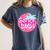 Class Of 2024 Senior Pink Retro Classic Girl Grad Graduation Women's Comfort Colors T-Shirt Denim