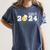 Class Of 2024 Senior Softball Player Graduation Women's Comfort Colors T-Shirt Denim