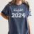 Class Of 2024 Shirt Senior 2024 Graduation Her Women Women's Comfort Colors T-Shirt Denim