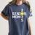 Class Of 2025 Softball Mom Senior Graduation Graduate Women Women's Comfort Colors T-Shirt Denim