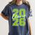 Class Of 2026 Graduation Varsity Lime Green Letters Women's Comfort Colors T-Shirt Denim