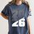Class Of 2026 High School Senior Graduation Grey Sport Style Women's Comfort Colors T-Shirt Denim
