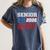 Class Of 2026 Senior Back To School American Flag Graduation Women's Comfort Colors T-Shirt Denim