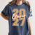 Class Of 2027 Graduation Varsity Orange On The Back Premium Tri-Blend Women's Comfort Colors T-Shirt Denim