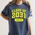 Class Of 2031 Shirts For Kindergarten Photo To Graduation Women's Comfort Colors T-Shirt Denim