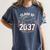 Class Of 2037 Graduation Women's Comfort Colors T-Shirt Denim