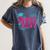 Coquette Pink Bow Senior 2027 Class Of Graduation Women's Comfort Colors T-Shirt Denim