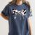 Cow Print Bow And Stethoscope Nurse RN Graduation Coquette Women's Comfort Colors T-Shirt Denim
