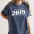 Cute Class Of 2019 Distressed Senior Graduation 2019 Women's Comfort Colors T-Shirt Denim