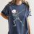 Dabbing Skeleton Nurse Halloween Graduation Women's Comfort Colors T-Shirt Denim
