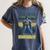 DC Comics Graduation Batman The Grad Power Stance Women's Comfort Colors T-Shirt Denim