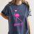 Flamingo Nailed It Graduation Flamingo Women's Comfort Colors T-Shirt Denim