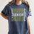 Football Senior Night Football Senior 2025 Graduation 56 Women's Comfort Colors T-Shirt Denim