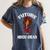 Future HBCU Grad Girl Wearing Graduation Gown Women's Comfort Colors T-Shirt Denim