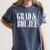 Grad And Boujee Graduation High School College Fun Women's Comfort Colors T-Shirt Denim