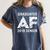 Graduated AF 2018 Senior Graduation Shirt Women's Comfort Colors T-Shirt Denim
