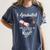 I Graduated Life Is Gonna Be Easy Now Right Graduation Women's Comfort Colors T-Shirt Denim
