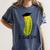 Graduation Cap Wearing Big Dill Pickle I Did It Graduate Fun Women's Comfort Colors T-Shirt Denim