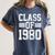 Graduation Class 1980 Women's Comfort Colors T-Shirt Denim