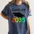 Graduation Class Of 2035 Hand Prints Space Pre-K -12th Grade Women's Comfort Colors T-Shirt Denim
