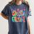 Graduation Peace Sign Out Eighth Grade Tie Dye Hippie Women's Comfort Colors T-Shirt Denim