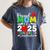 Graduation Proud Mom Of 2025 Kindergarten Graduate Women's Comfort Colors T-Shirt Denim