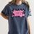 Groovy Senior Class Of 2026 Coquette Pink Bow Graduation Women's Comfort Colors T-Shirt Denim