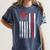 Hospice Aide American Flag Nurses Graduation Medical Women's Comfort Colors T-Shirt Denim