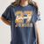 Junior Class 2027 Graduation Back To School Orange Letters Premium Tri-Blend Women's Comfort Colors T-Shirt Denim