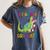 Kids 1st Grade Graduate Dinosaur Trex 1st Grade Graduation Women's Comfort Colors T-Shirt Denim