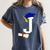 Kids Initial J Letter For Boys Preschool Graduation Kindergarten Women's Comfort Colors T-Shirt Denim