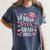 Kids Little Miss Pre-K Grad 2025 Preschool Girls Prek Graduation Women's Comfort Colors T-Shirt Denim