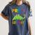 Kids Pre-K Graduate Brontosaurus Dino Pre Kindergarten Graduation Women's Comfort Colors T-Shirt Denim