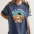 Kids Pre-K Graduate Sloth Cap And Gown Cute Preschool Graduation Women's Comfort Colors T-Shirt Denim