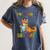 Kids Preschool Graduate Dinosaur Trex Preschool Graduation Women's Comfort Colors T-Shirt Denim